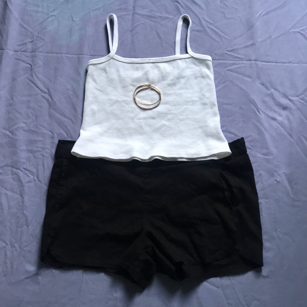 Black flowy shorts